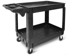 Utility Service Cart 500 lb Capacity Two Trays Wheels 40 x17 MaxWorks 50993 inch picture