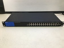 LINKSYS 28-PORT BUSINESS MANAGED GIGABIT PoE+ SWITCH (LGS528P) W/ RACK EARS picture
