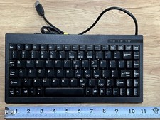 SOLIDTEK ACK-595U QWERTY USB Wired Compact Mini Keyboard Black Good Condition picture