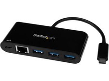 StarTech US1GC303APD USB C to Ethernet Adapter with 3-Port USB 3.0 Hub and Power picture