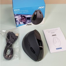 Vertical Ergonomic Wireless Mouse Bluetooth 2.4G Rechargeable RGB. AOC MS610 picture