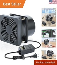 80mm 12V DC Axial Exhaust Fan Small Fume Extractor with AC Plug picture