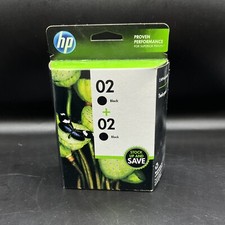 NEW HP 02 Inks - Twin Pack 02 Black Ink Cartridges EXPIRED JUL 2013 picture