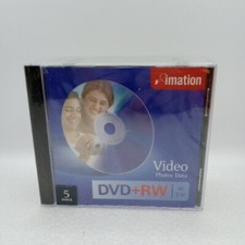 Imation 5 Pack DVD+RW for 60-240 Minute Videos 5K Photos and Data *NEW Sealed* picture