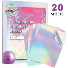 20 Koala Holographic Printable Vinyl Sticker Paper Waterproof for Inkjet Laser picture