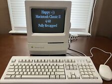RECAPPED MACINTOSH CLASSIC II VINTAGE MAC APPLE COMPUTER COMPLETE KEYBOARD MOUSE picture