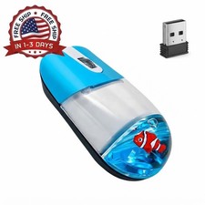 Frutiger Aero Aqua Mouse, Clear Blue USB-C Rechargeable Wireless Mouse for PC picture