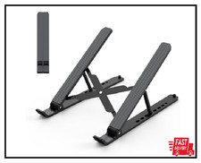 Tonmom Laptop Stand for Desk, Adjustable Riser ABS+Silicone Black picture