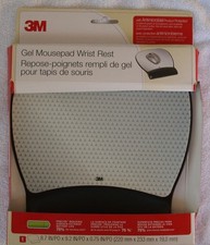 3M Precise Leatherette Mouse Pad w/Wrist Rest, 6-3/4 x 8-3/5, Black (MW309LE) picture