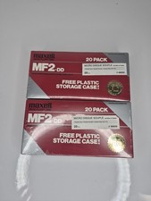 (2) Maxwell Micro Floppy Disc MF2.DD Dbl Sided Dbl Dens Dbl Track 135 TPI 20PCS picture