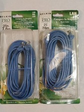 A Lot of (2) Belkin Category 5e Snagless Patch Cable  25' 7.5m picture