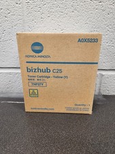 Genuine Konica Minolta A0X5233  TNP-27Y TNP27Y Toner Cartridge Yellow BizHub C25 picture