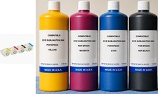4 x DYE SUBLIMATION INK FOR EPSON SureColor F6200 F7200 F9200 F9370 + 4 CHIPS picture