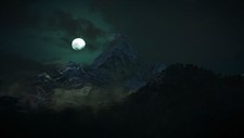 Landscape dark moon mountains sky nature night Custom Gaming Mat Desk picture