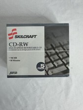 5-pack Skilcraft CD-RW 700 MB; 80 minutes multi-speed rewritable NEW  picture