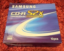 New Samsung CD-R 52X Recordable Muli Speed Discs 700mb/80Min 10Pcs picture