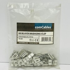 (100-Pack) ComCables TM-66BC Block Bridging Clips 304 Stainless ~New Surplus~ picture