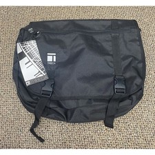Tribeca Messenger Bag Solid Black 16x12 Laptop Books Adjustable Strap NWT 2 picture