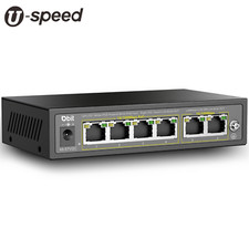 6-Port Ethernet PoE Switch with 4 Ports PoE+2 Fast Ethernet Uplink 10/100Mbps picture