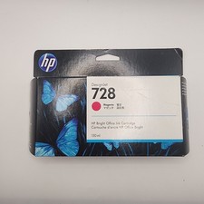 HP 728 Magenta Ink Cartridge 130ml F9J66A DesignJet Genuine OEM Mar 2025 picture