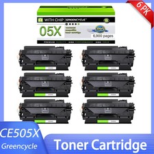 6PK CE505X Black Toner Cartridge For HP LaserJet P2055 P2055n Hign Yield picture