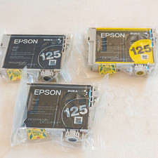 Epson 125 DURABrite Ultra Genuine Inkjet Cartridges Lot 3 Black/Yellow picture