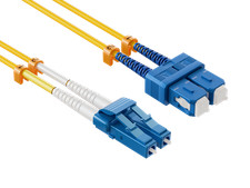 2m SC to LC Fiber Patch Cable Single Mode OS2 9/125 Duplex Yellow picture