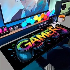1pc Large Non-Slip Gaming Mouse Pad with Vibrant Gamepad Pattern - Durable Pol picture
