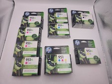 Lot of 9 HP 951XL Cyan Magenta Yellow Ink Cartridge Genuine OEM Expired 17-19 picture