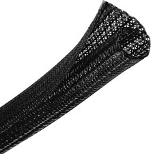 Cable Management Sleeve, Split Design, 25FT - 1/2 Inch, Black picture