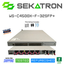 🔀 Cisco WS-C4500X-F-32SFP+ • 32× 10GbE SFP+ • Dual 750W PSUs • Tested ⚡FastShip picture