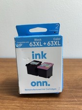 onn. Ink Cartridges, HP 63XL Black & 63XL Tri-Color Sealed picture