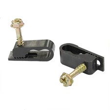 SatelliteSale Grip Clip Dual Cable Clips - Black 100 Count picture