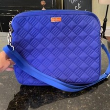 Cole Haan *Indigo* Quilted Padded Laptop Case EUC picture