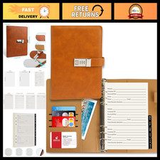 Password Book with Lock & Alphabetical Tabs, 302 Pages, Refillable Logbook, A5 picture