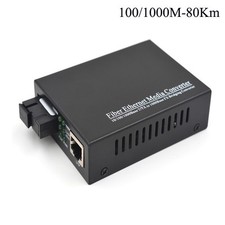 100/1000 Mbps Gigabit Media Converter RJ45 Ethernet to Fiber Optic 80Km S/M SC picture