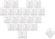 XVX Blank Crystal Transparent Keycaps, PC Material Custom DIY Sweet Heart Keyboa picture