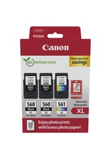 Canon PG-560XL x 2 / CL-561XL High Yield Genuine Ink Cartridges, Pack of 3 (2 x picture