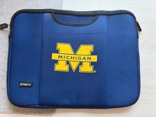NCAA Michigan Wolverines Laptop Sleeve Neoprene Case Fits Most Laptops 15 Inch picture