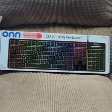 onn 104-Key Wired USB LED Backlit Gaming Keyboard QWERTY Black Anti-Ghosting picture