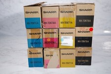 12 Genuine Sharp MX-5500N, MX-6200N, MX-7000N MX-70NTBA,CA,MA,YA CMYK Toners picture