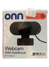 New Onn 2k 6' Webcam with Autofocus NIB HD 1440 P Resolution Microphone USB picture
