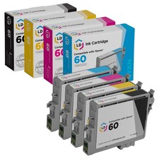 Reman Ink Replacements for Epson 60 (Blk, C, M, Y, 4-Pk) picture