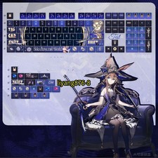 Game Arknights Amiya Key Caps PBT Keycaps for MX Mechanical Keyboard picture