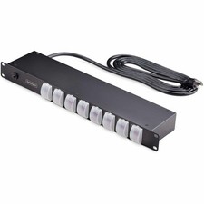 StarTech 8-Outlet Horizontal Rack Mount PDU, 1U Power Strip 8NS8-RACK-MOUNT-PDU picture