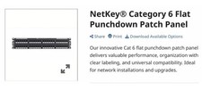 Panduit NetKey 48-Port Cat 6 Punchdown 19” 2U Patch Panel NK6PPG48Y picture