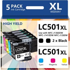 LC501XL Ink Cartridges for Brother MFC-J1360DW MFC-J1260DW MFC-J1410DW picture