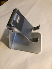 Silver Adjustable Metal Desktop Tablet & eReader Stand Holder Universal Aluminum picture