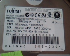 Hard Disk Drive IDE Fujitsu Limited MPE3064AT CA05367-B70200KR 102-0304 YFIN picture