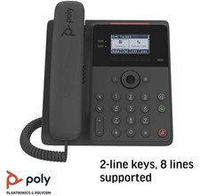 Plantronics Poly Edge B10 IP Desk Phone With Power Adapter (Polycom) 8 Lines NEW picture